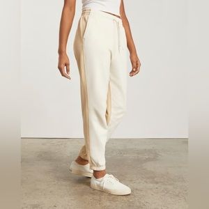 Everlane Cream and Tan Track Pants